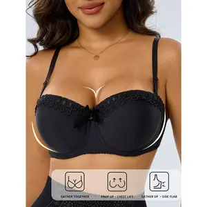 Women's Solid Underwire Bra with Glossy 3D Cups, Multi Colors Support Bra for All Seasons