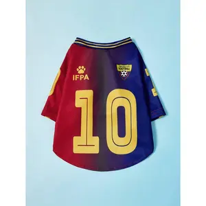1pc Pet Cat & Dog Universal Jersey, Fashionable Casual Sports Style Ombre Letter Print, Comfortable Dog Uniform