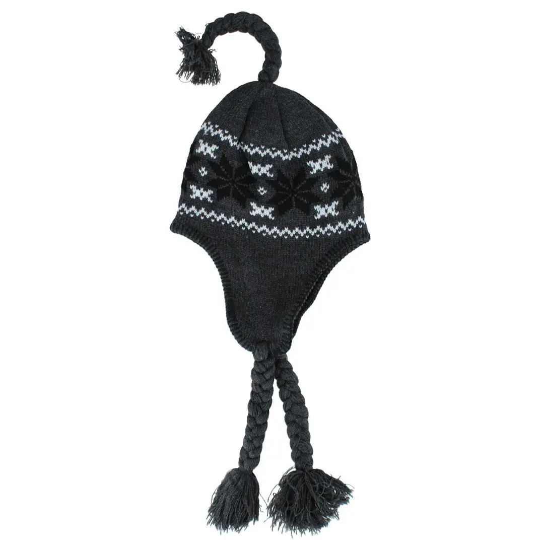 Polar Wear Women's Snowflake Winter Aviator Hat, Peruvian Hats