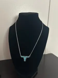Turquoise Steer Head Necklace