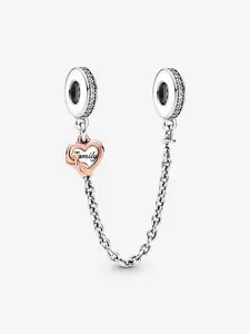 Family Heart Safety Chain Charm