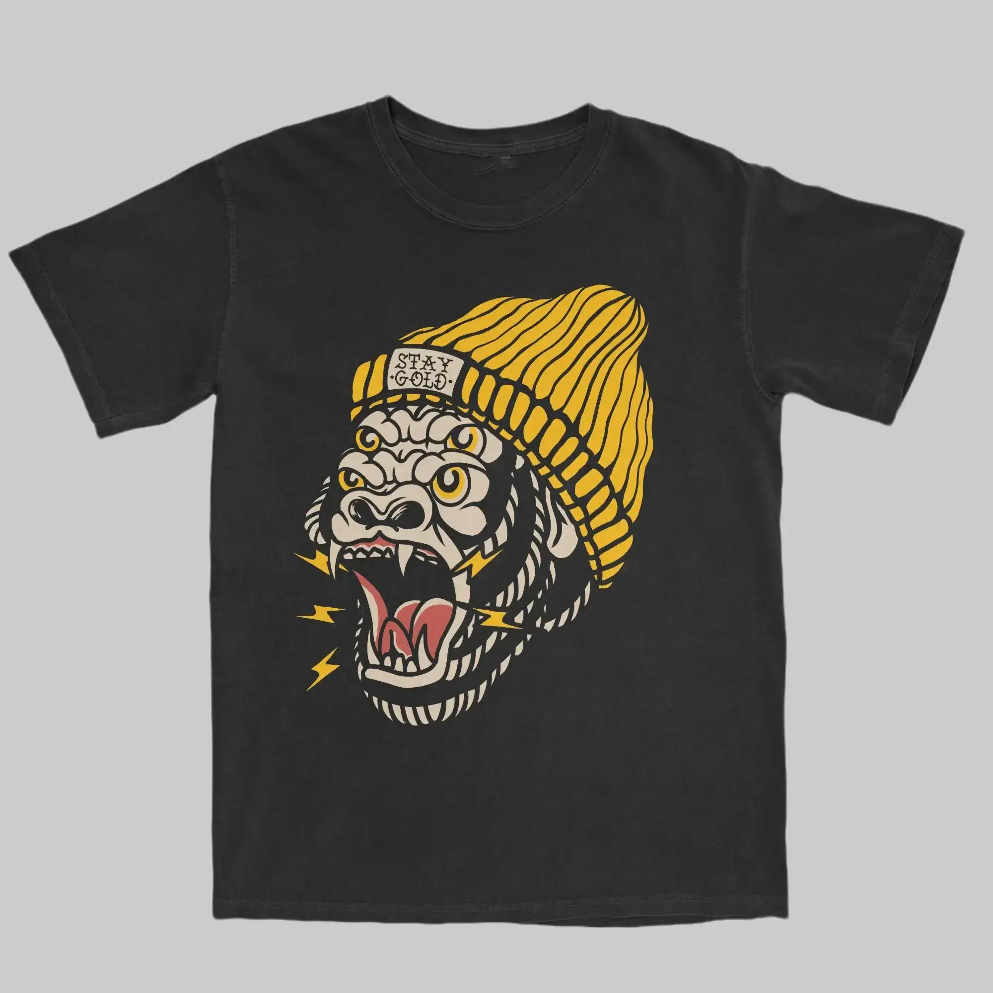 Gorilla with Four Eyes Tattoo T Shirt, American Traditional Tattoo Clothing, Stay Gold, Gorilla Graphic Tee, Old School Tattoo Streetwear