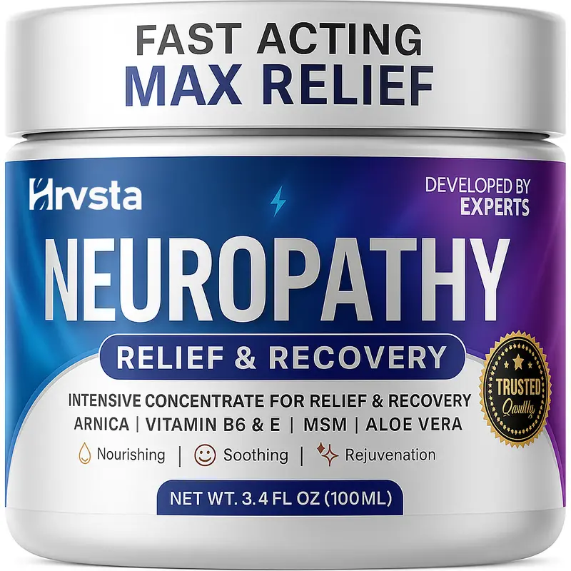 Maximum Strength Neuropathy Nerve Pain Calm Cream - Aloe, Arnica, Vitamin B6, MSM Infused Body Care Product with Menthol, Hydrating, Nourishing Moisture for Feet, Hands - Expertly Developed Therapy Reliever