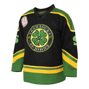 Hockey Jersey Clover Front No 3 Back Embroidery Tear Resistant Quick Dry Game Ready Athletic Sports Clothing