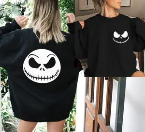 Funny Christmas Sweatshirt, Jack Skellington Sweatshirt, Funny Sweatshirt, Halloween Sweatshirt, Nightmare before Christmas Sweatshirt, Backside Sweatshirt, jack skellington Sweatshirt, face sweatshirt, gift for women, gift for her