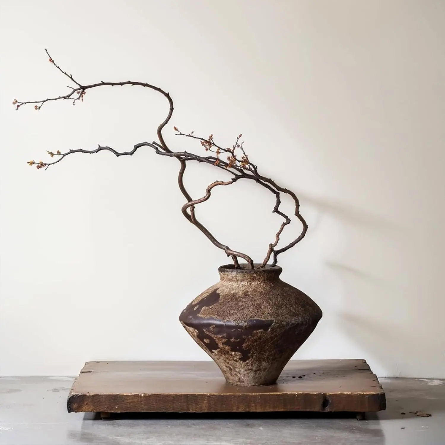 Rust — Textured Rustic Pottery Vase, 6.3"