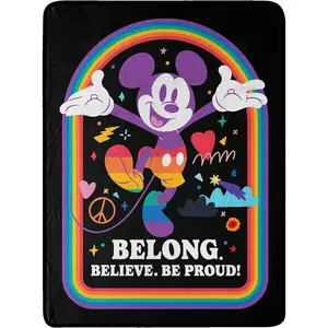 [SummerVibes] DISNEY CLASSIC Mickey Mouse Throw Blanket, All Seasons Flannel Fleece Blanket Soft Warm Blankets For Couch Sofa Bed Camping Travel, Belong