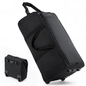 Fanwoli 31" Rolling Duffel Bag with Wheels, 100L Extra Large Durable Foldable Travel Duffle Luggage, Heavy Duty Collapsible Bag with Adjustable Handle & 8 Pockets for Travel Camping Moving