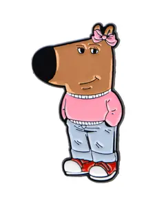 Cute Bow Dog Pin Brooch, Cartoon Animal Badge, Multifunctional Fashion Accessory for Bags, Clothing & Hats, All Seasons, Hat Pins