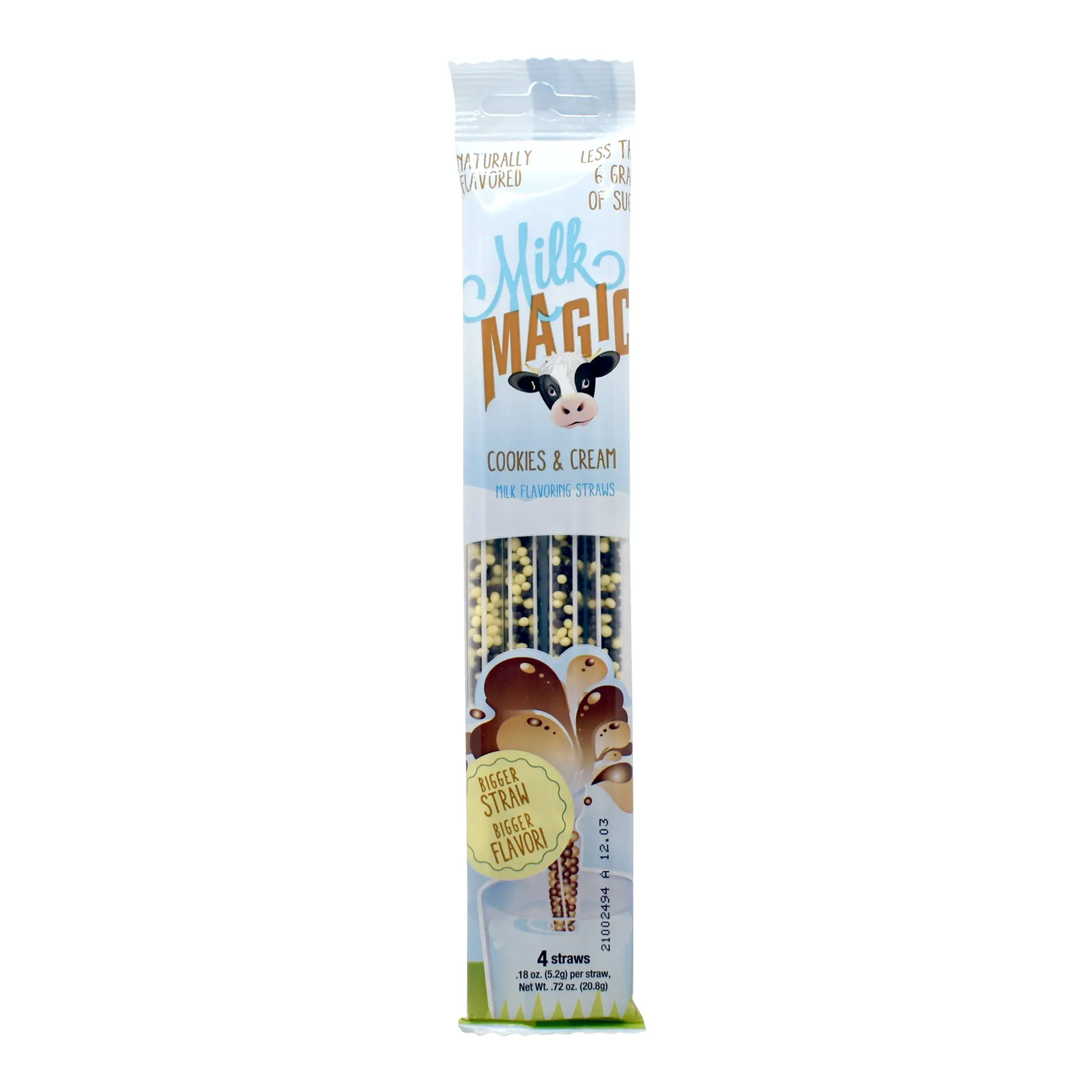 Cookies & Cream 4-Pack Magic Straws DIP, SIP & ENJOY with ANY kind of Milk, Cooky