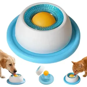 Dog-Specific Lick Bowl - A pet anxiety-relief product with a rotating ball, suitable for feeding liquid treats, yogurt, or soups, which can effectively help dogs reduce stress and prevent them from eating too quickly