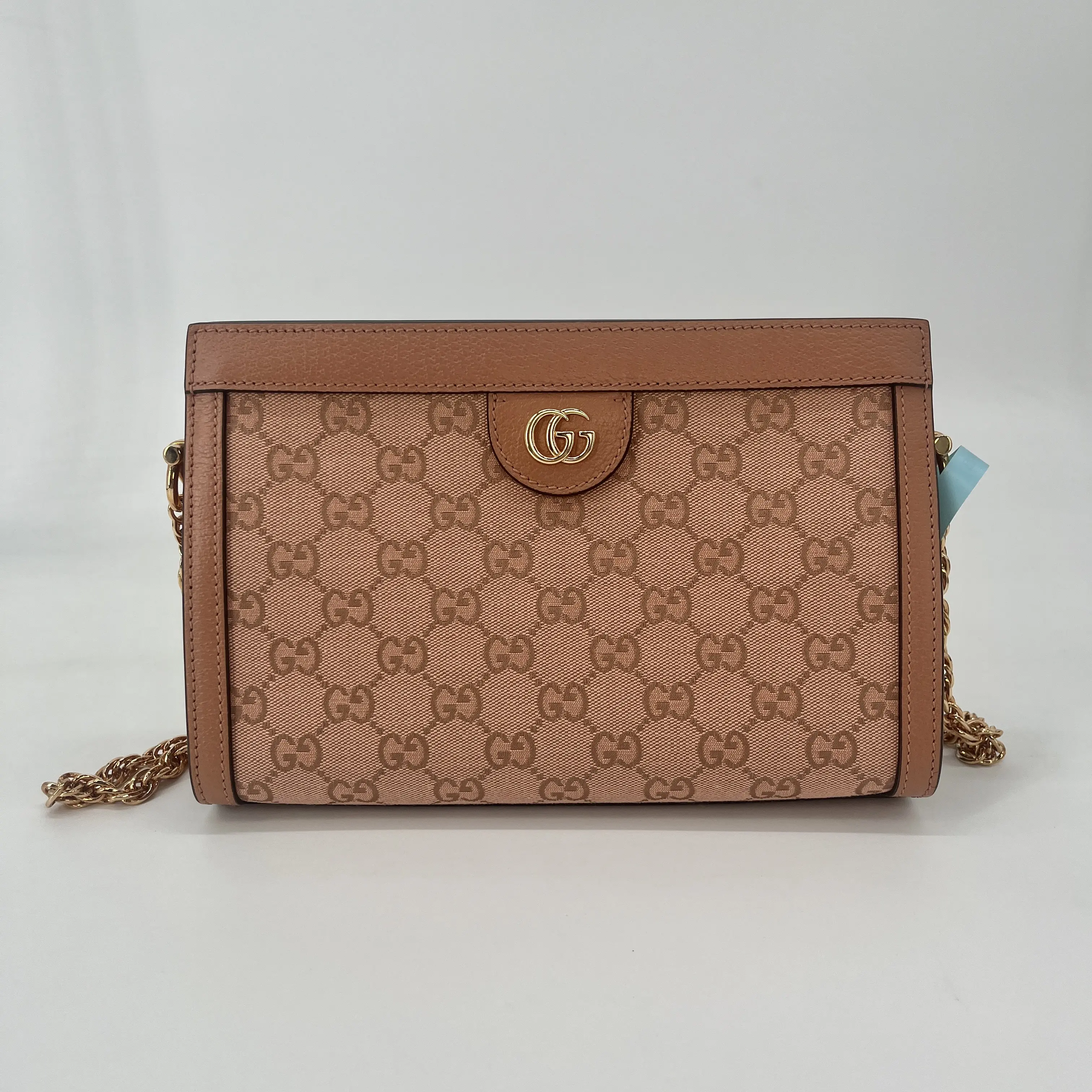 Pre-owned GUCCI Canvas Shoulder Bags Ophidia GG Medium Dusty Pink GG Supreme