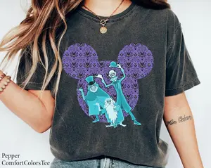 Amazing Retro Haunted Mansion Shirt, Hitchhiking Ghosts Mickey Ears Shirt,Group Halloween Matching Costume Trick Or Treat Great Gift