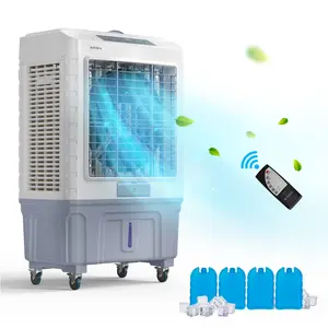 ROVSUN 5.2/7.9/10.5/13.2/15.8Gal Portable Swamp Cooler,Evaporative Air Cooler with Auto Oscillating, Remote, 3 Speeds, 7.5H Timer & 4 Ice Packs, 3-IN-1 Humidifying Cooling Fan Indooor Outdoor Patio Garage
