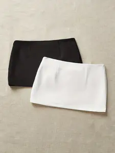 2026 Women’s 2-Pack High-Waist Mini Skirts with Inner Shorts – Slim Fit, Daily & Party Ready