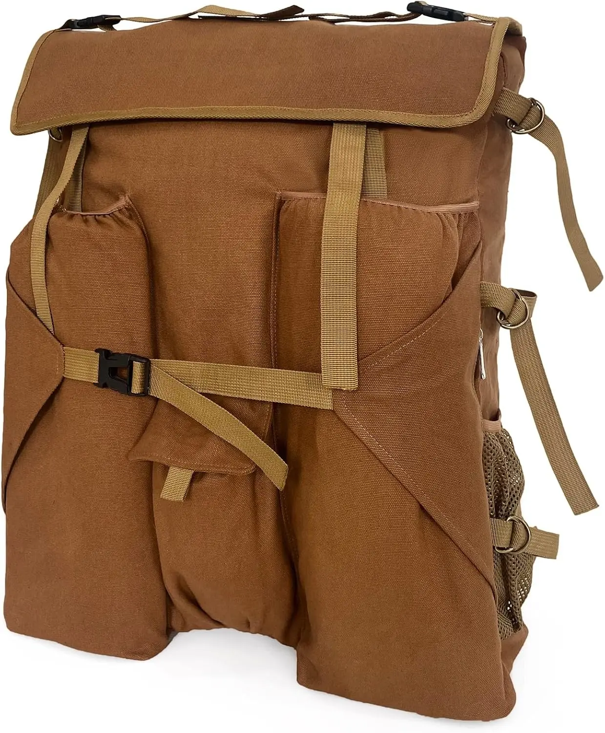 Heavy Duty Plein Air Artist Backpack With Handheld Strap, Brown | Art Supply Storage Tote Bag For Carrying 18x24 Artwork & Drawing Boards