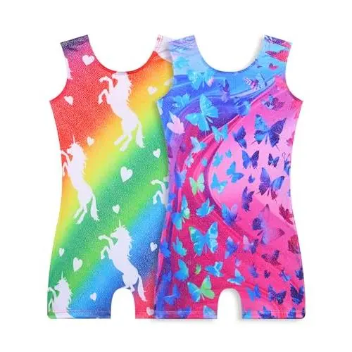 2pcs Rainbow Unicorn ＆ Blue Pink Butterf