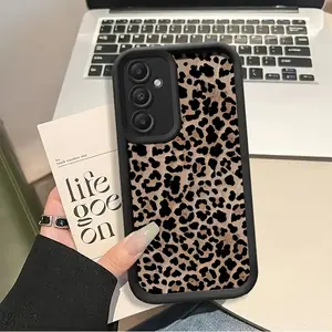 Leopard Print Suitable Case for Samsung Galaxy S26 S24 Plus S25 S23 S22 S21 Ultra FE S24+ Note20 A54 A53 A52 A36 A35 A34 A33 A17 A16 A15 A14 A13 Patterned Soft TPU Full Camera lens Protection  Phone Cover Gift 2D printing