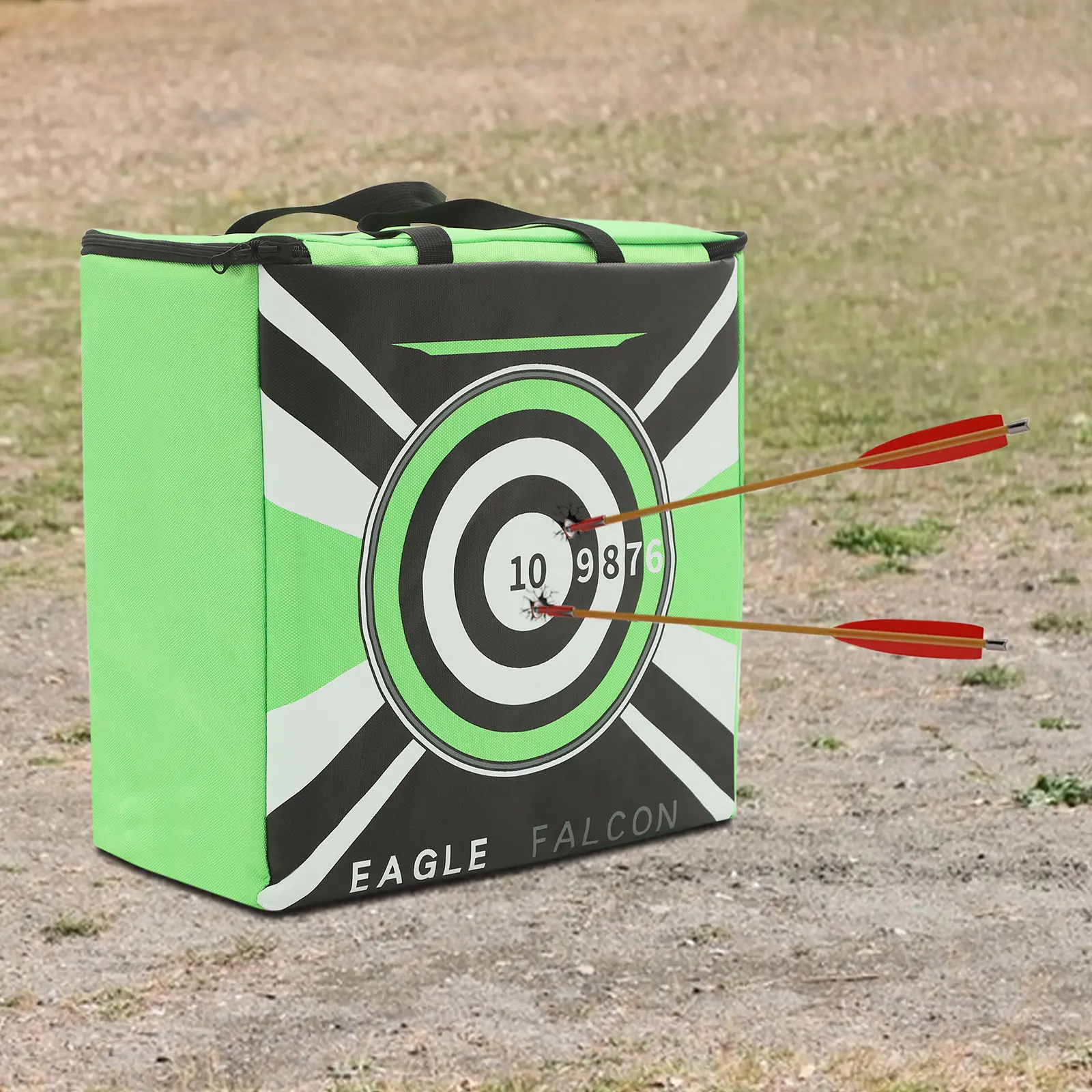 Modern 15.75" Archery Target Block, Dual-Sided & Reusable, Oxford Cloth & Polymer Fiber for Bows & Crossbows up to 60 lbs, Indoor & Outdoor Practice, Arrows