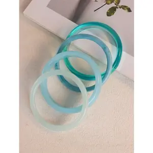 2026 New 4Pcs Vintage Elegant Acrylic Round Bracelets Simple Stylish Women Bangle Daily Casual Party Fashion Jewelry summervibes