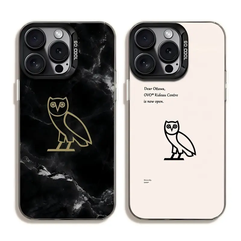 D-Drake O-OvO OWL Phone Cases For iPhone 18 Promax 17 16 15 14 13 12 11 Pro Plus Air Anti-Fall Black Imd Matte Shockproof Protective Cover Gift For Birthday Christmas Valentine Halloween