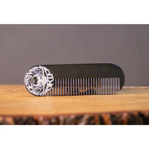 Metal Mustache & Beard Pocket Comb | Death Grip Wax