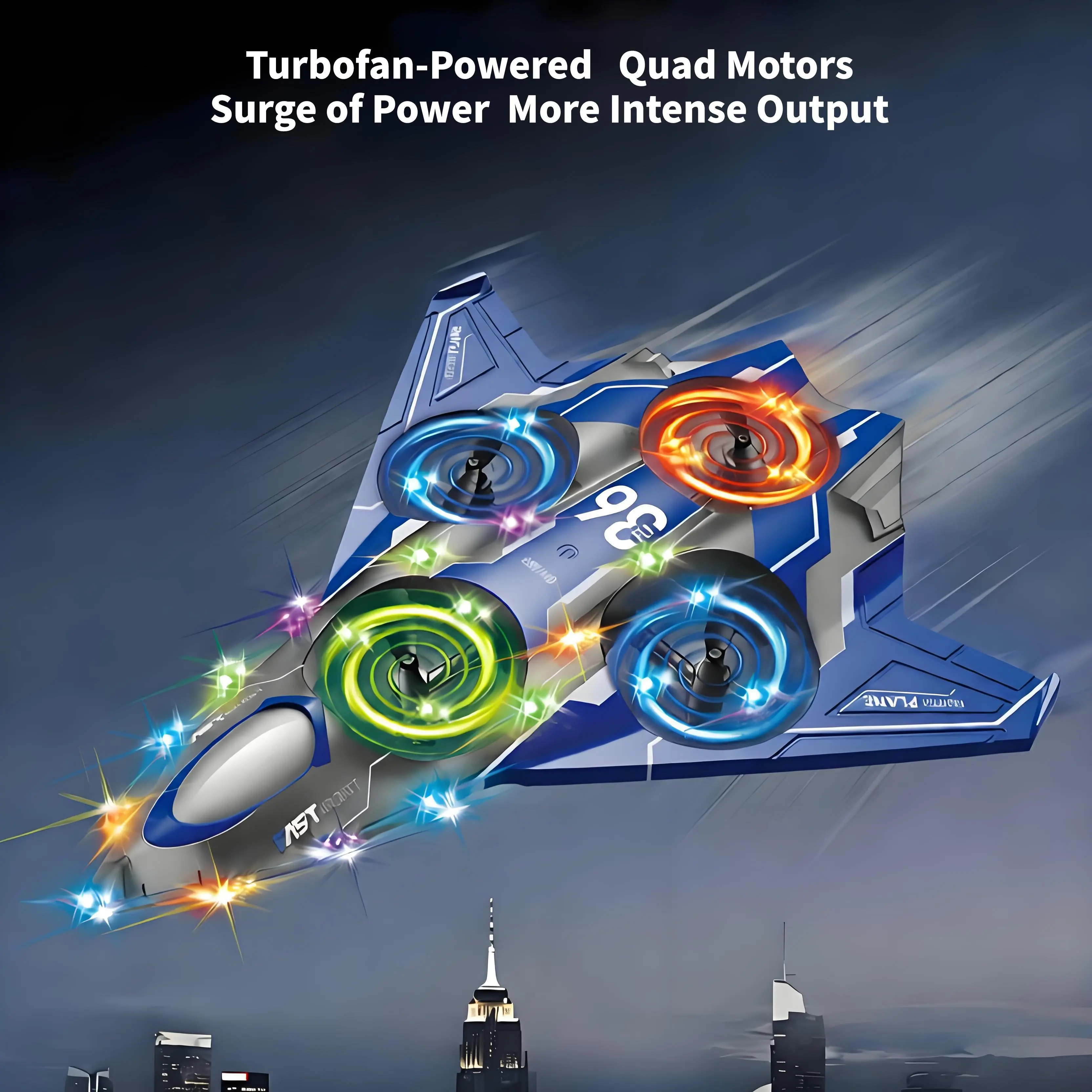 Remote-Controlled Drone Aircraft Toy, 360° Stunt Flips, Altitude Hold, 1-Button Takeoff/Landing, Built-In LED Lights, Ideal Birthday/Christmas Gift for Kids (Toys & Hobbies Electric Remote Control Airplanes)