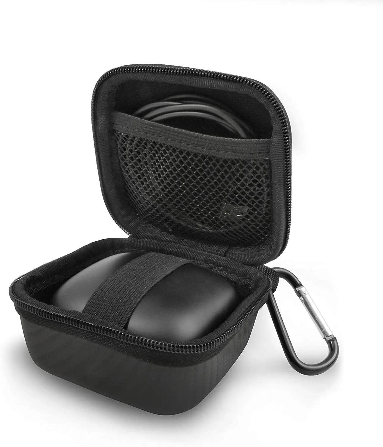 CASEMATIX Travel Case Fits Beats Powerbeats Pro Wireless Earphones Portable Durable Water Resistant EVA Protection with Clip On Carabiner for Secure Carrying