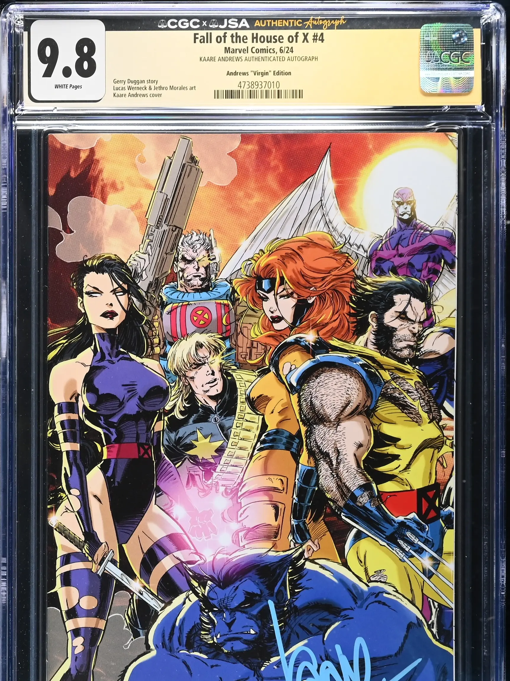 Fall of House of X 4 Signed CGC 9.8 Andrews
