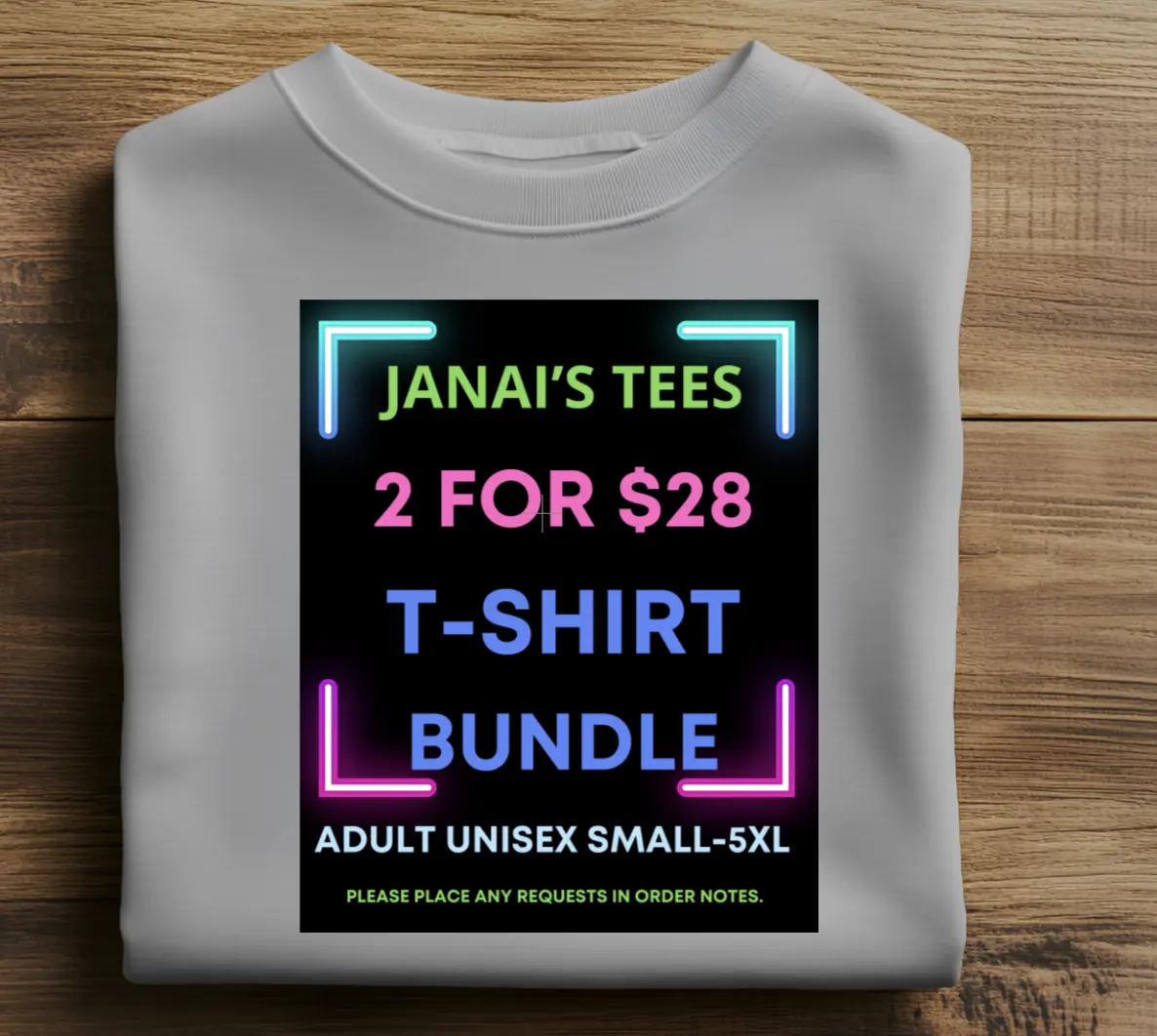 2 for $28 you choose  T-shirt Adult Shirt bundle, you choose category