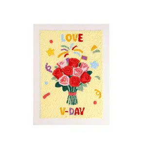 DIY Punch Needle Embroidery Kit, No Skill Needed, Stress Relief Craft, Colorful Cozy Aesthetic, Soft Girl Decor, Handmade with Love ,Thoughtful Gift for All Occasions