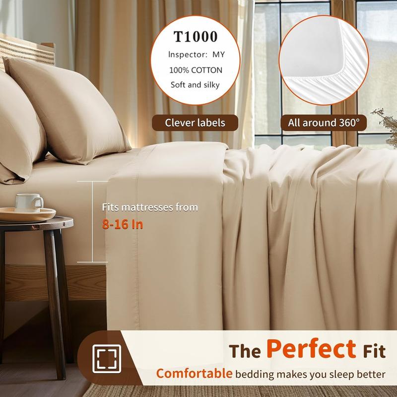 1000 Thread Count Egyptian Cotton King Sheets. LBRO2M King Sheets.