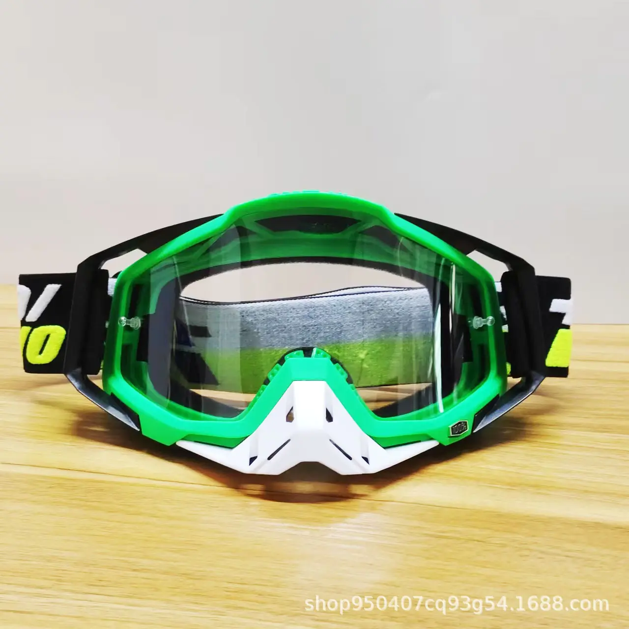 61 green framed white nose   transparent