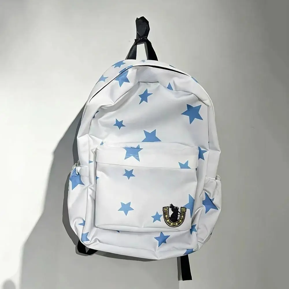 Anime JOJO STEEL BALL RUN Jonathan Joestar Cosplay Backpack Blue Star Printed Shoulder Bag Student Handbag Large Capacity