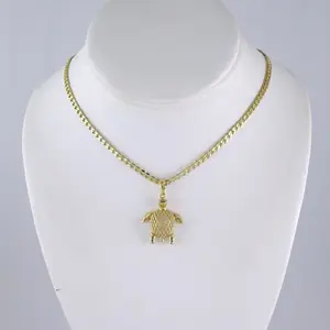 Cadena & Colgante – Chain Pendant – Plain – 14K Real Color – Stainless Steel – 3mm