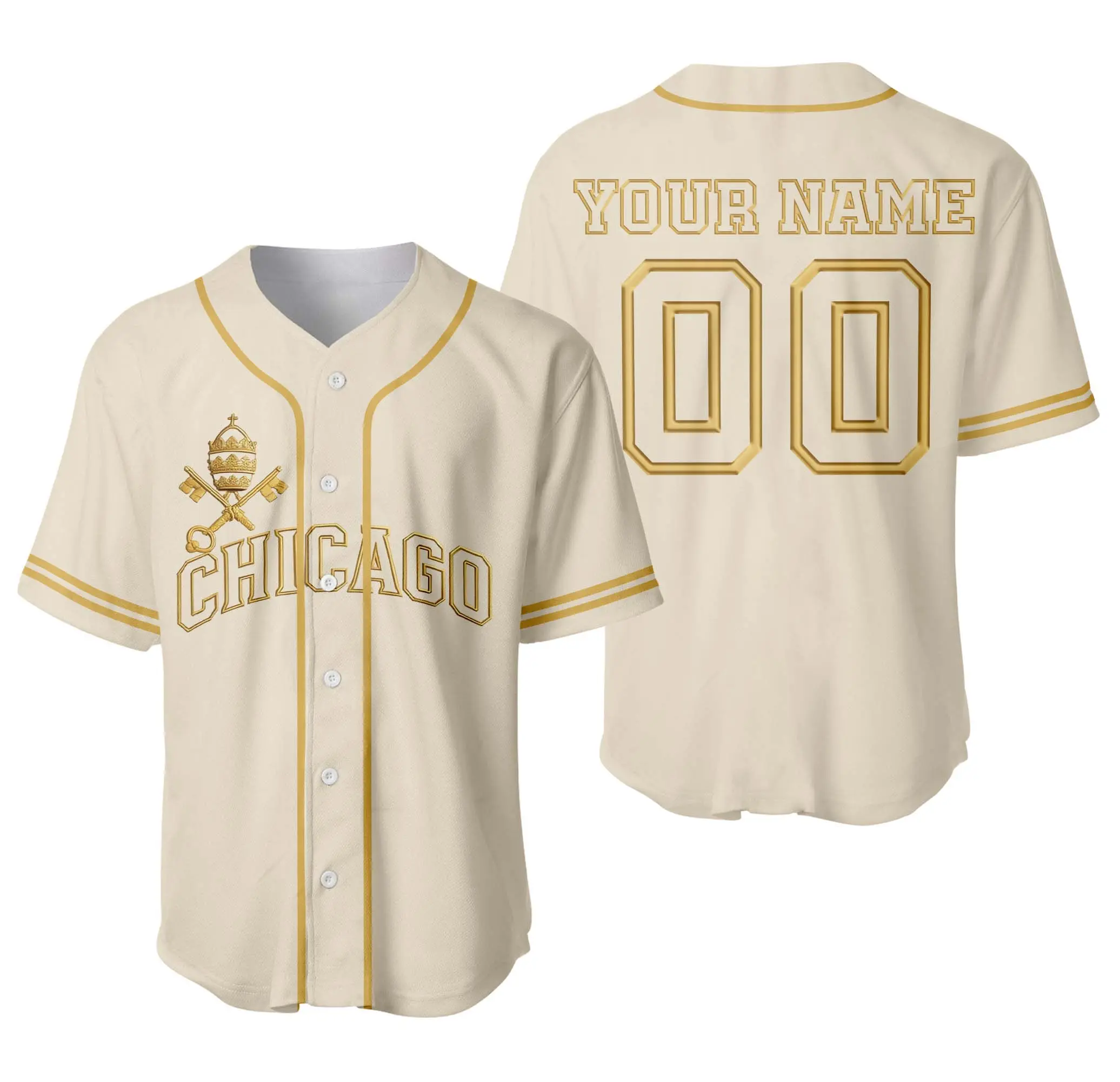 Custom Chicago Da Pope Custom Baseball Jersey Shirt, Baseball Jersey Shirt, Outdoor Sports, Sport Shirt, Dynamic And Comfortable