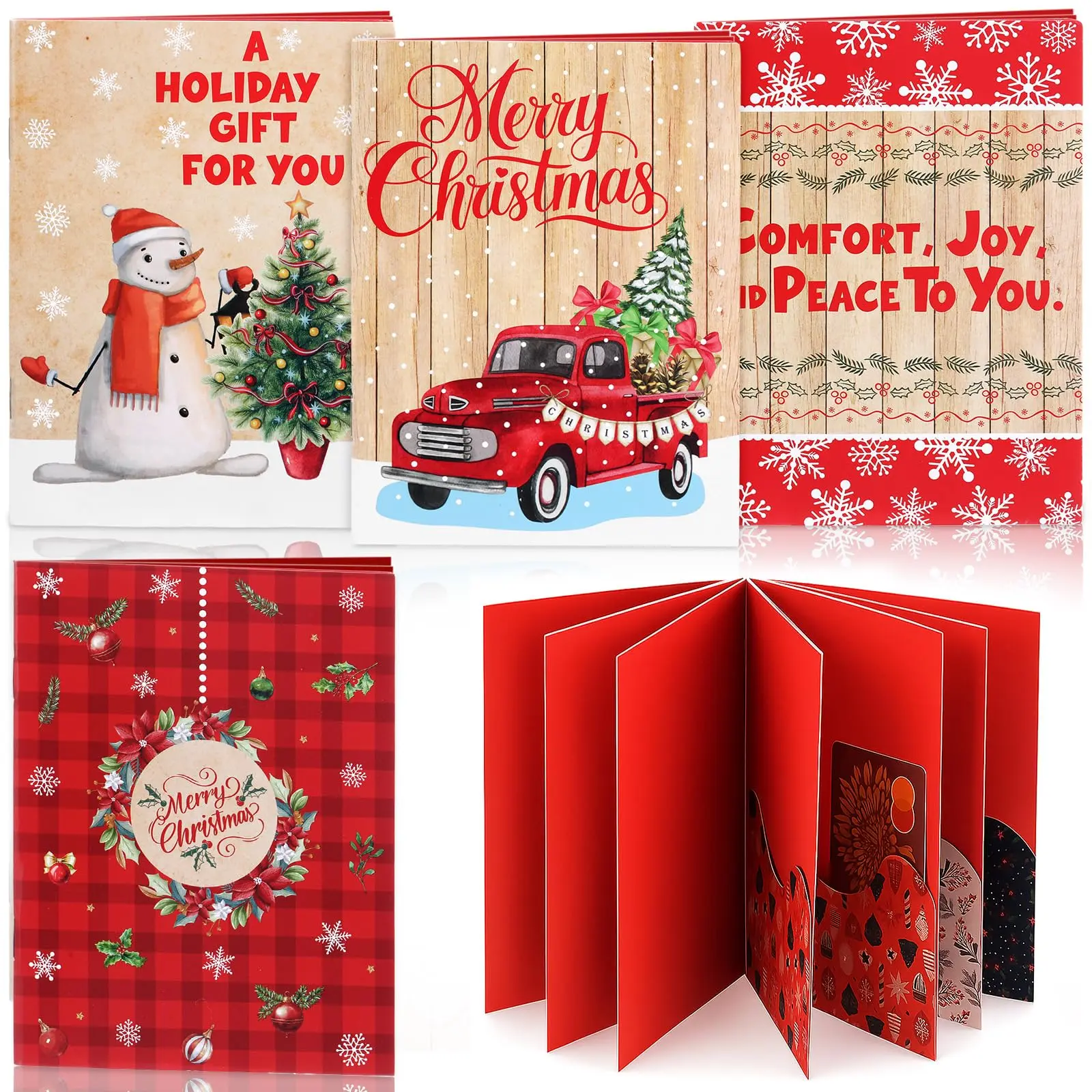Red Xmas Card Book