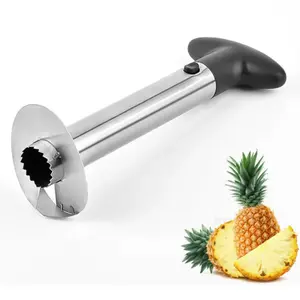 Stainless Steel Pineapple Corer, Detachable Handle Fruit Cutter-Peeler-Slicer, Fast Easy Core Remover Kitchen Utensil, Multi-Purpose Durable Kitchen Gadget
