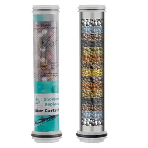 Hibbent 2 Pack Replacement Filters for Handheld Shower Head - Water Softener 20 Stage Filters Beads for Hard Water - Remove Chlorine - Reduces Dry Itchy Skin