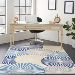 Nourison Grafix Contemporary Burst Geometric Circle Rug - Neutral-Tone Shaped Floor Covering for Living Spaces, Circle Area Rugs, Neutral-Tone Area Rugs