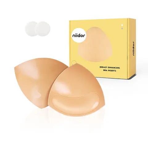 Niidor Sticky Bra Inserts, 1 Pair Pack Bra Pad ,Instant Boosts Double Sided Adhesive Bra Cup, Thighs outfit Enhancer,Ultra Boost Inserts Womenswear Accessories,Lady Underwear, Feminine Clothing, push sticky pads, sticky inserts, sticky bra push,Outdoorfun