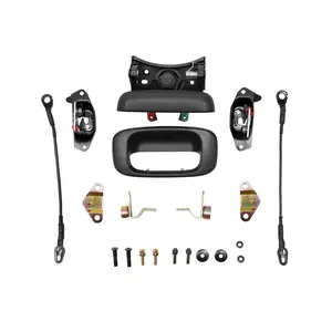Tailgate Handle Latch Rebuild Kit  Compatible With 1999-2006 Chevy Silverado 1500 2500 3500 Gmc Sierra Replaces# 15997911 15921948 Rear Tail Gate Door Parts Gasket Bezel Lock Bolt Hinge Locking Set