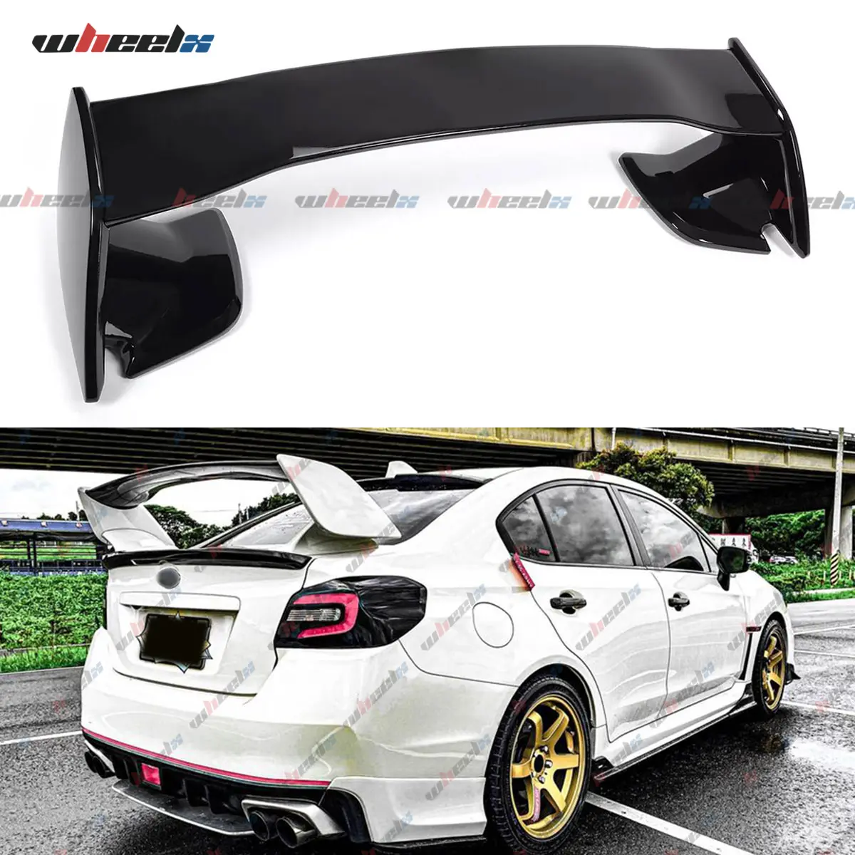 2015-2021 – Subaru WRX/WRX STI Sedan Upper Rear Wing, Gloss Finish JDM Style Auto Parts Accessories