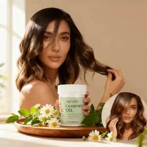 100g Chamomile Hair Cream, Glycerine & Vitamin E Moisturizing Formula, Gentle Soothing Scalp, Improves Dry Hair, Smooth Shiny Locks