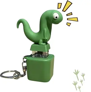 Gift Lizard Button Keychain with Rechargeable LED Lights Realistic Sounds Color Changes Fun Toy for Children and Adults Christmas Gift