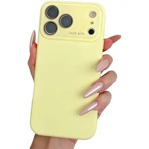 Designed for iPhone 17 16 15 14 13 12 Pro max Case,Premium Satin-Smooth Touch Phone Case, Full Camera Protection,Glass Large Window,Slim Shockproof Anti-Scratch Microfiber Lining Phone Cases for iphone 17 pro case 16 pro max cases