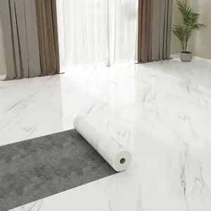 Marble Pattern Wallpaper Roll 15.75in X 118.11in Waterproof Self-Adhesive Vinyl Flooring Easy to Clean and Install DIY Decor for Kitchen Bedroom Living Room Bathroom