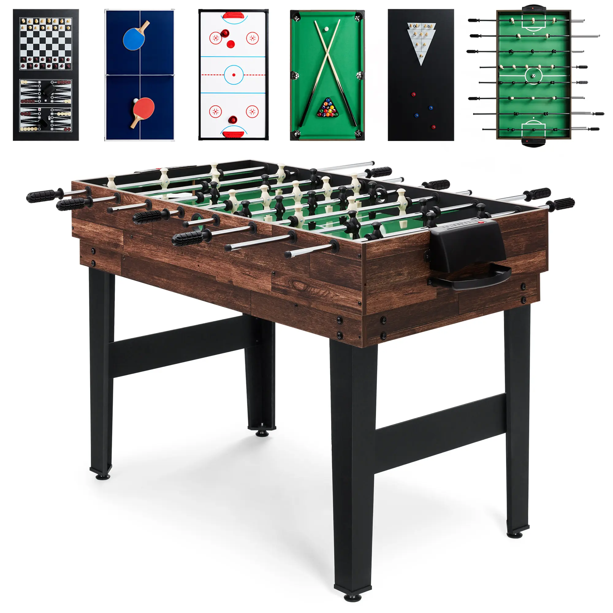Best Choice Products 2x4ft 10-in-1 Combo Game Table Set w/ Hockey, Foosball, Pool, Shuffleboard, Ping Pong Best Choice Products 2x4ft 10-in-1 Combo Game Table Set w/ Hockey, Foosball, Pool, Shuffleboard, Ping Pong