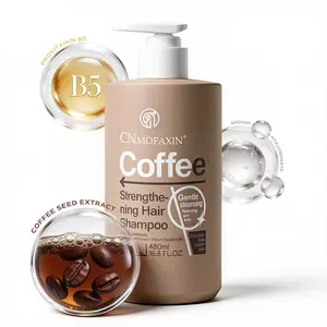 CNMOFAXIN Coffee Shampoo for Thinning Hair & Growth - Caffeine & Castor Oil Strengthening Formula. Sulfate Free Volumizing Wash for Men & Women, Thicker Fuller Hair 16.8 fl oz