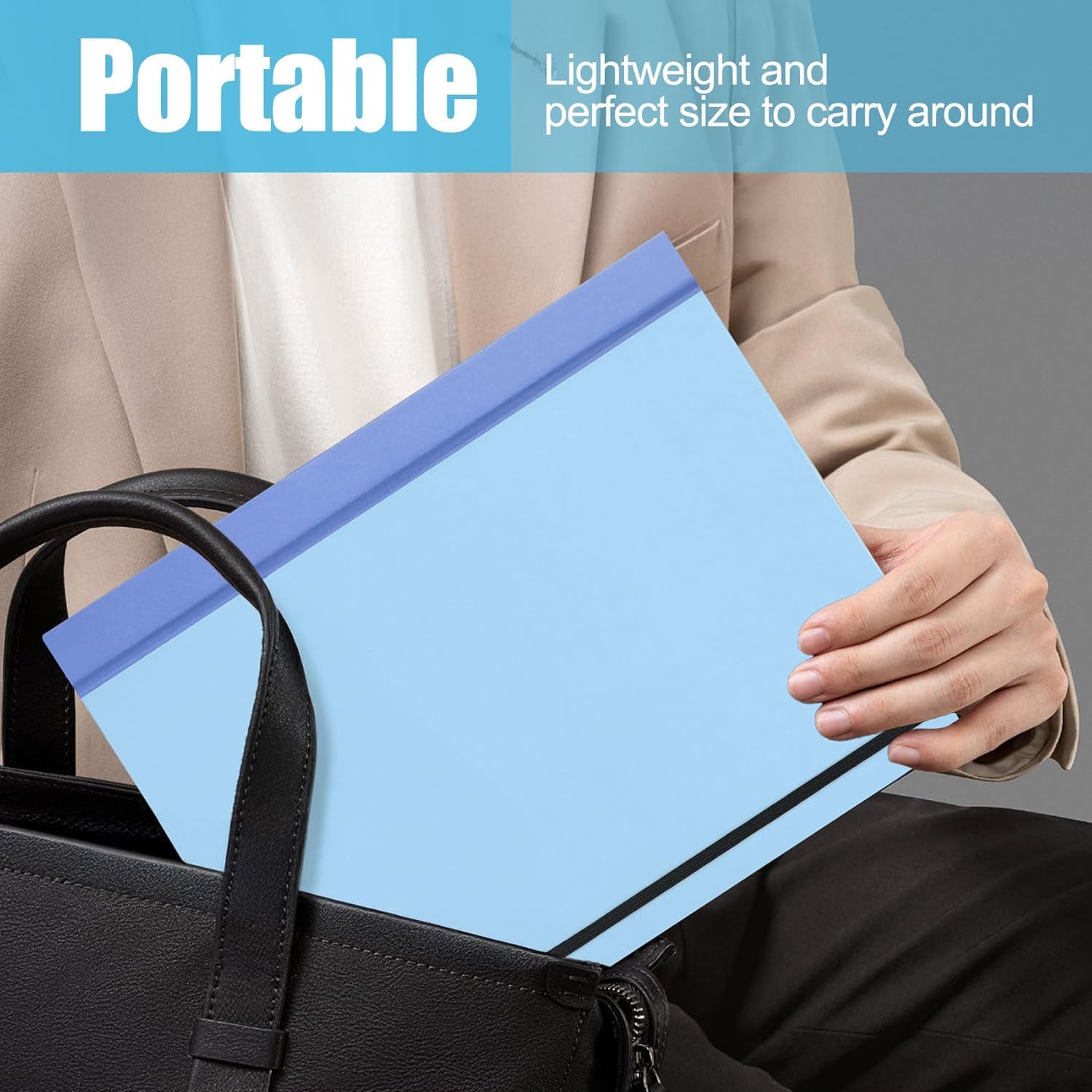 Important Document Organizer- Binder with Labels, Folders for Documents,File Folder Organizer with Pockets for Desk, Accordion Expanding File Folder for Home Office, Portfolio Binder for School and Medical Records(Blue&Pink&Yellow)